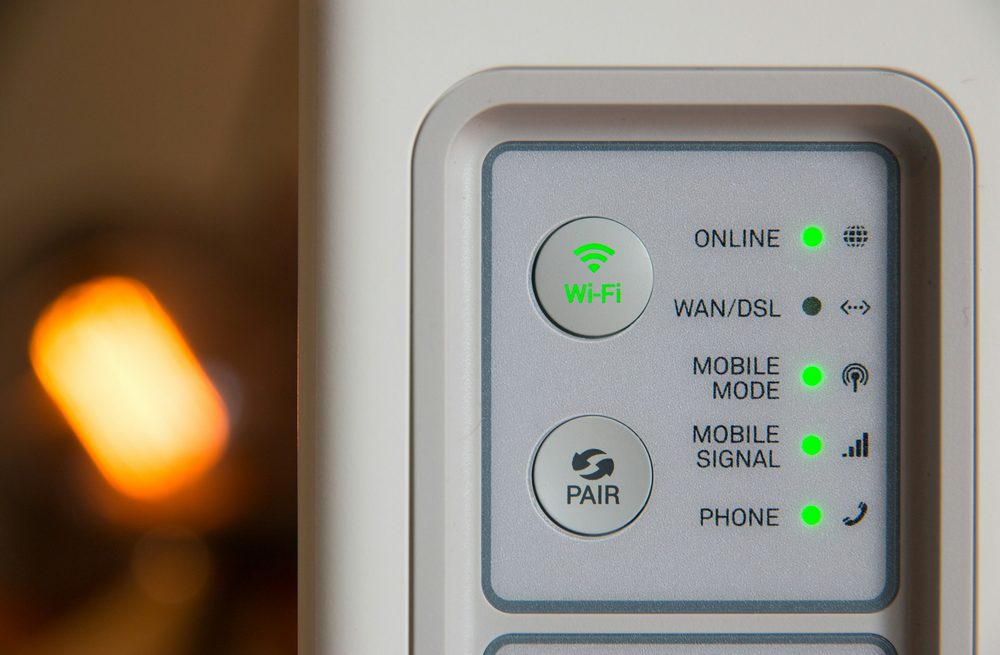 A home router&rsquo;s status panel; UPnP on it was the one home network security item worth acting on.